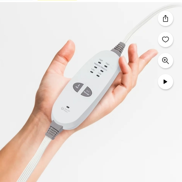 Sharper Image Calming Cozy Heating Blanket & Massager, Gray - Picture 2 of 8